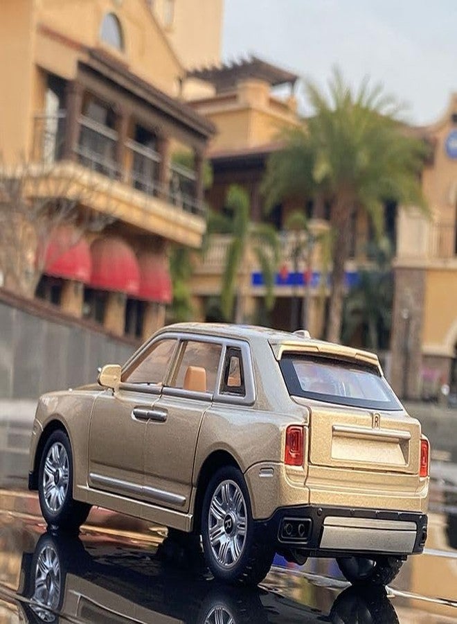 براند كونكور سيارة رولز رويس كولينان كبيرة الحجم من ماركة كونكر، سيارة معدنية حصرية من سبيكة معدنية، سيارة لعبة مصبوبة تعمل بالسحب للخلف مع أبواب قابلة للفتح وإضاءة وموسيقى، هدايا وألعاب للأولاد (رولز رويس كولينان ذهبية) - Image 4